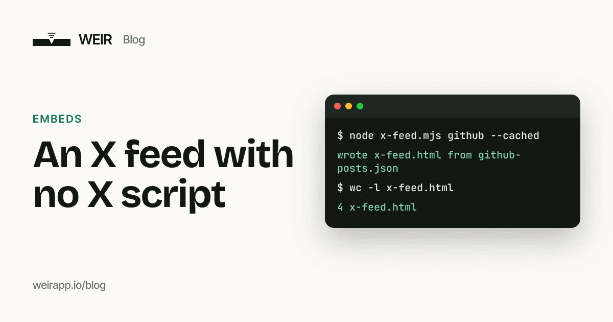 Cover image: An X feed with no X script