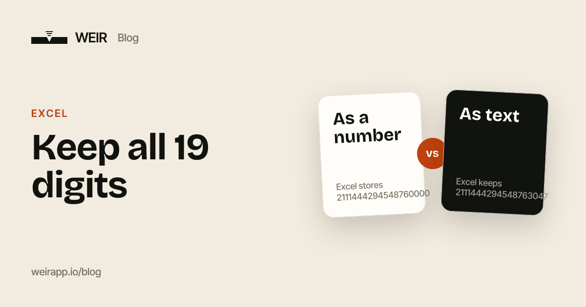 Cover image: Keep all 19 digits