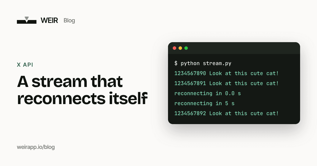 Cover image: A stream that reconnects itself