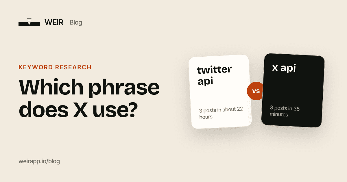 Cover image: Which phrase does X use?
