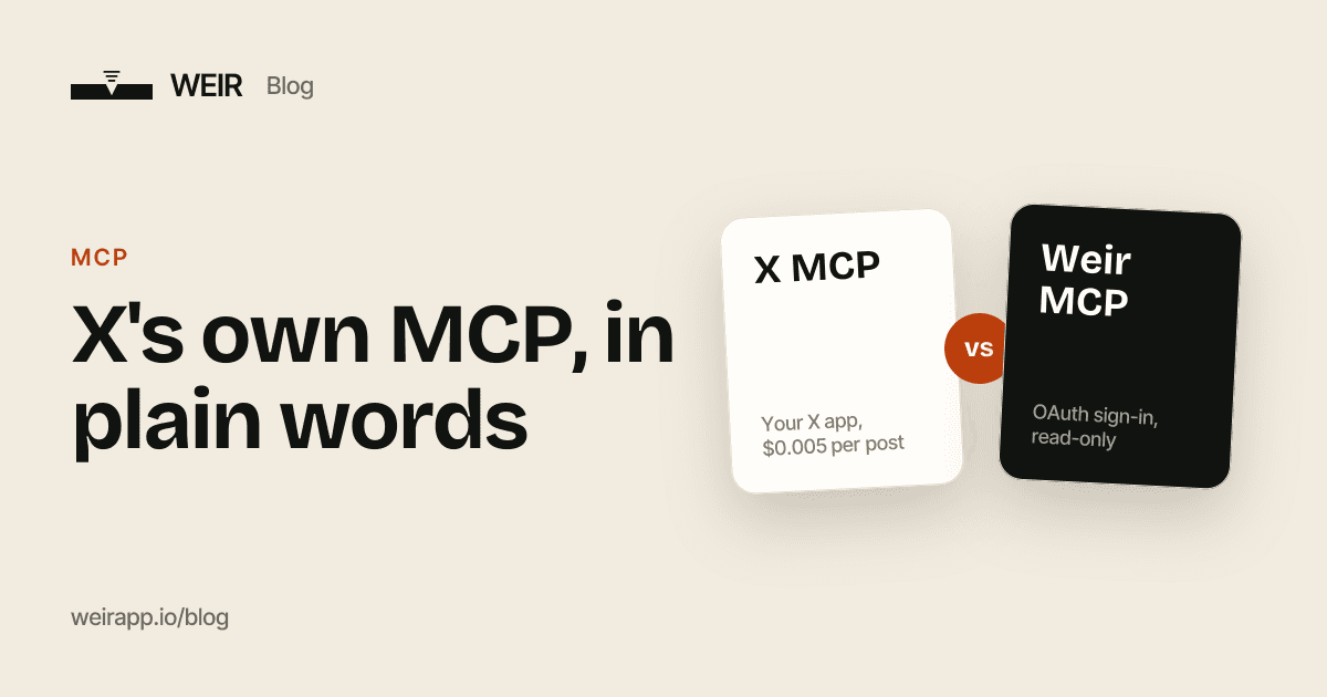 Cover image: X's own MCP, in plain words