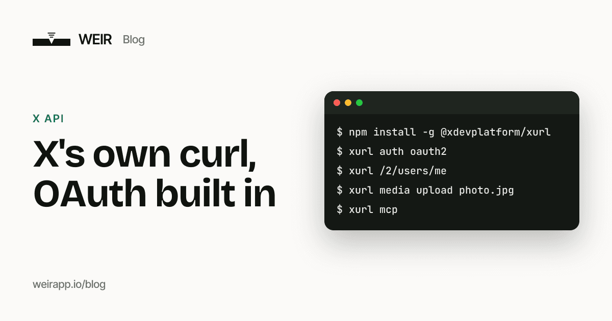 Cover image: X's own curl, OAuth built in