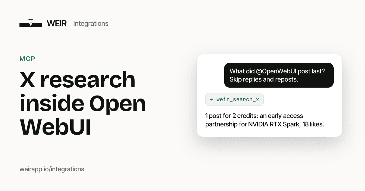 Cover image: X research inside Open WebUI