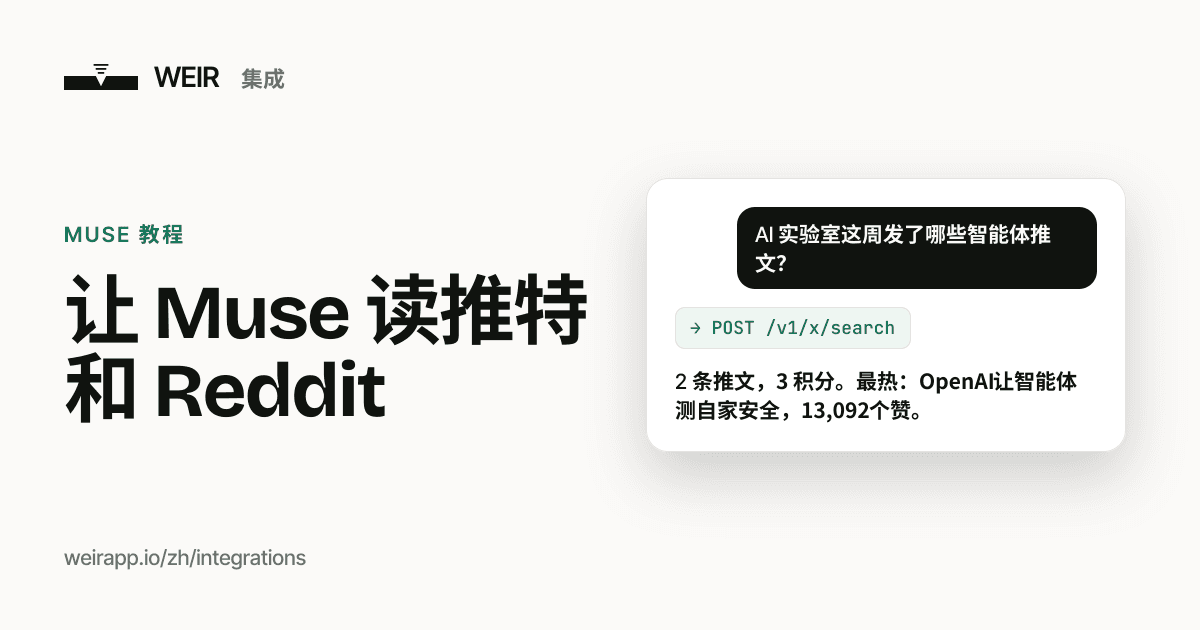封面图：让 Muse 读推特和 Reddit